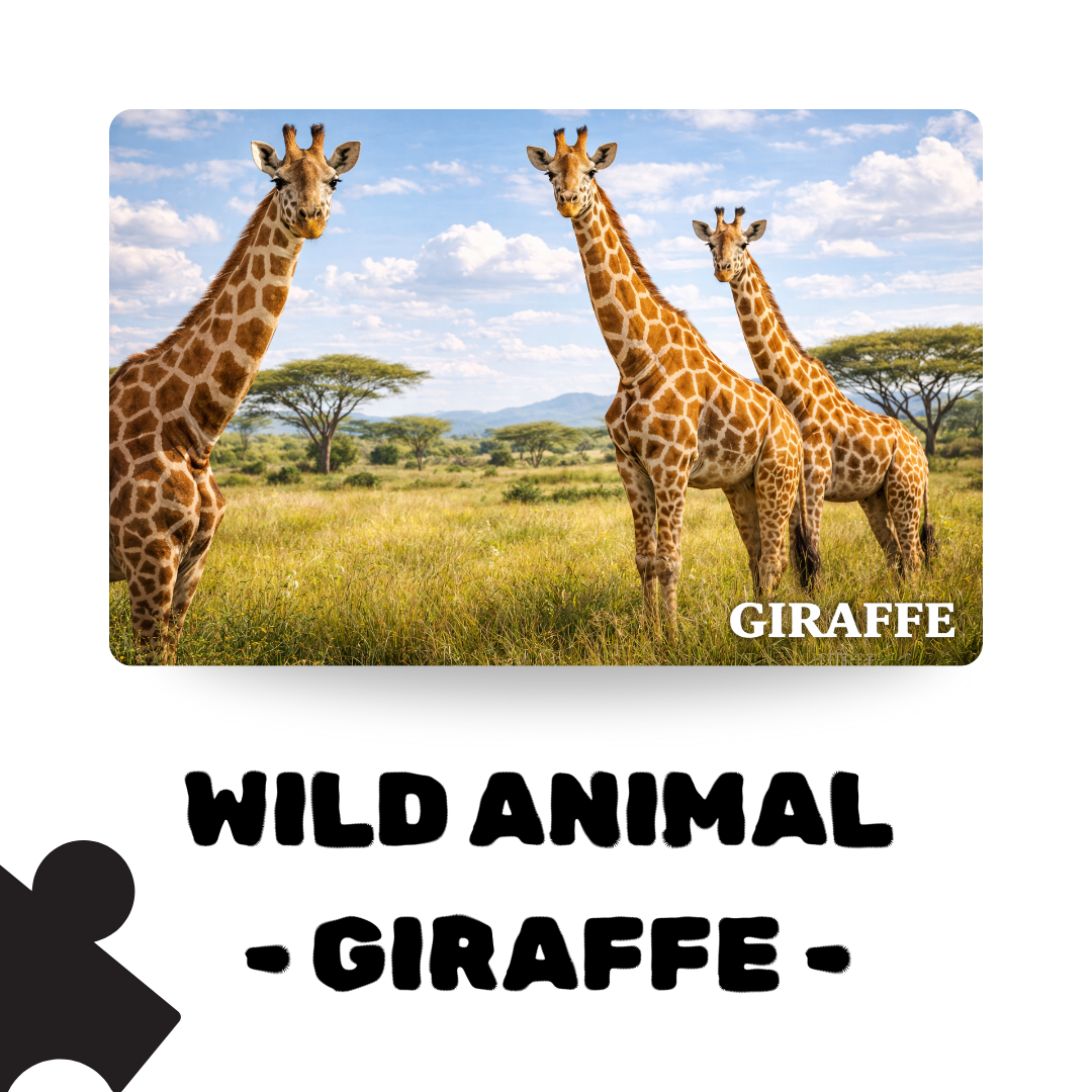 Wild Animal - GIRAFFE - 120 Pieces Puzzle A4