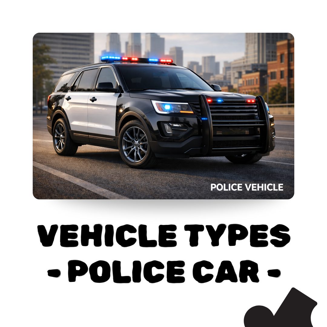 Vehicles - POLICE CAR - 120 Pieces A4