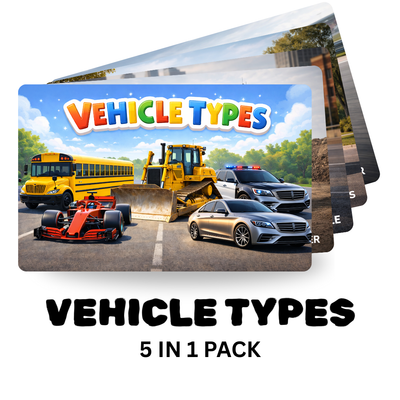 Vehicle Types 5-in-1 Puzzle Value Pack - 120 Pieces Each - A4