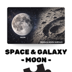 Space & Galaxy - MOON & MOON SURFACE - 120 Pieces A4