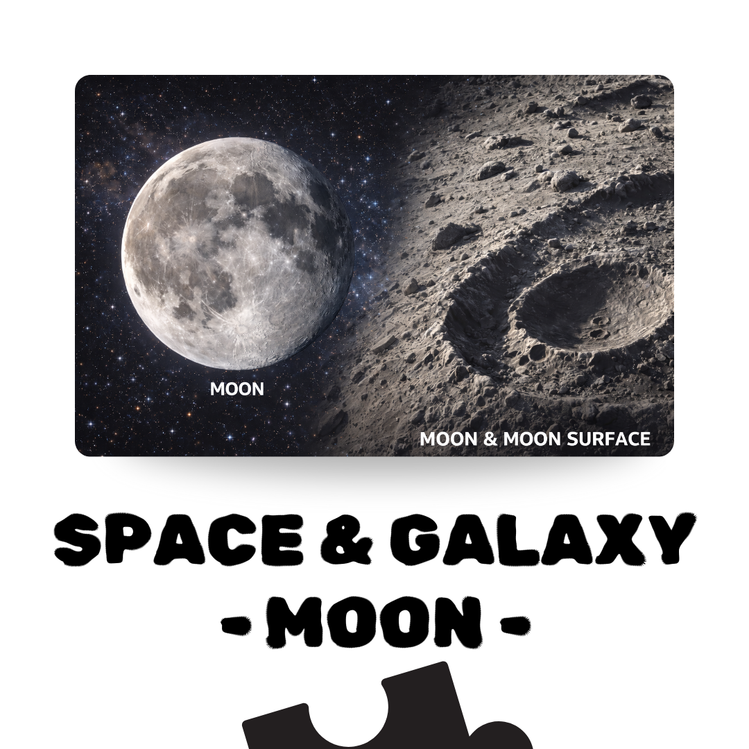Space & Galaxy - MOON & MOON SURFACE - 120 Pieces A4