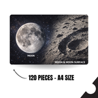 Space & Galaxy - MOON & MOON SURFACE - 120 Pieces A4