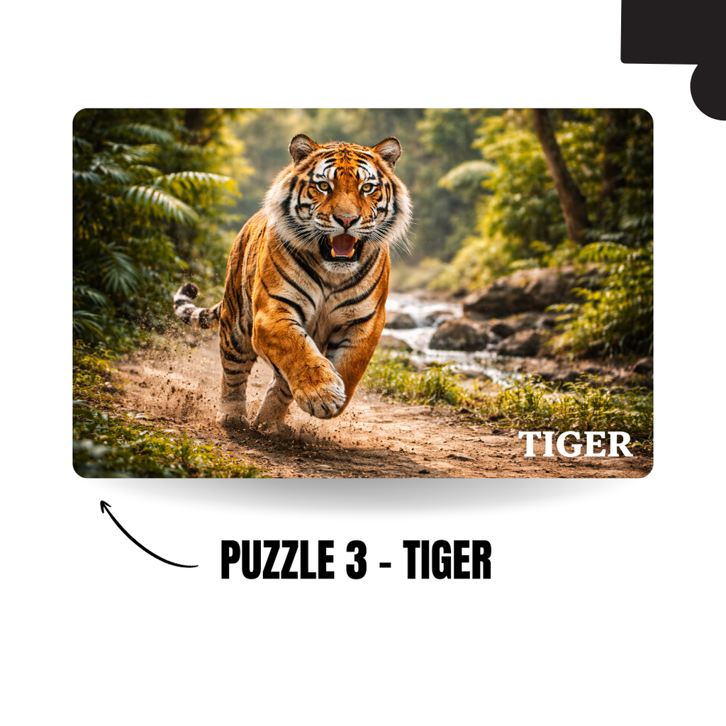 Wild Animals 5-in-1 Puzzle Value Pack - 120 Pieces Each - A4
