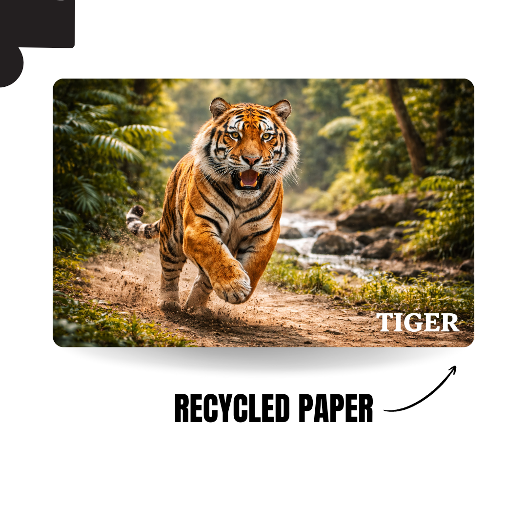 Wild Animal - TIGER - 120 Pieces Puzzle A4