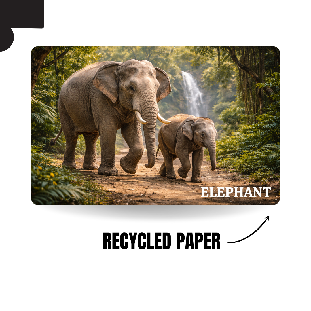 Wild Animal - ELEPHANT - 120 Pieces Puzzle A4