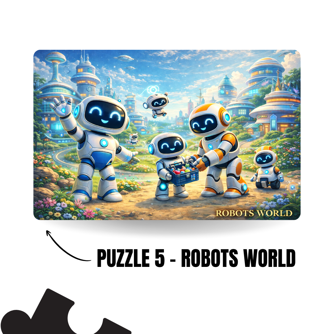 Imaginory World 5-in-1 Puzzle Value Pack - 120 Pieces Each - A4